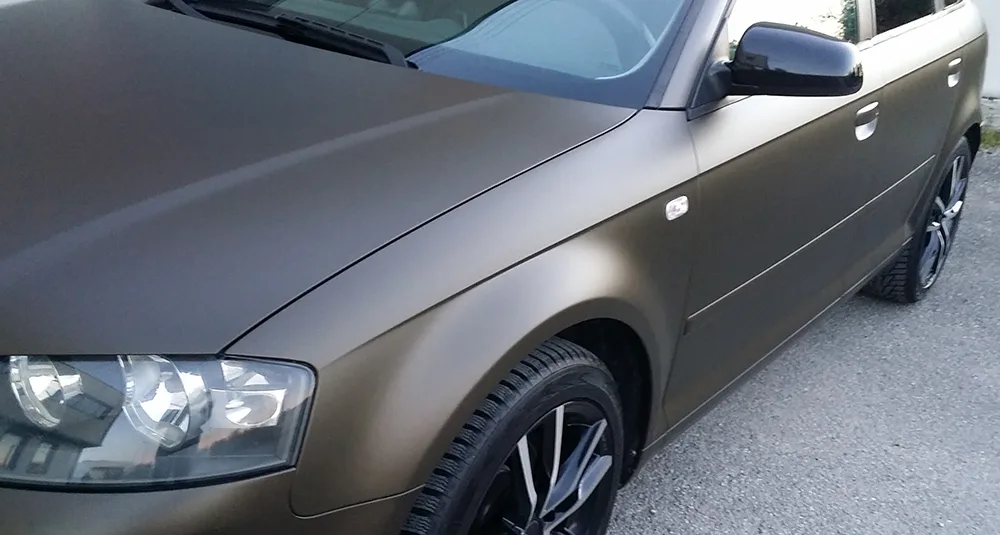 Audi A3 - Wrapping Auto "Brown Prestige" - Oscuramento Vetri