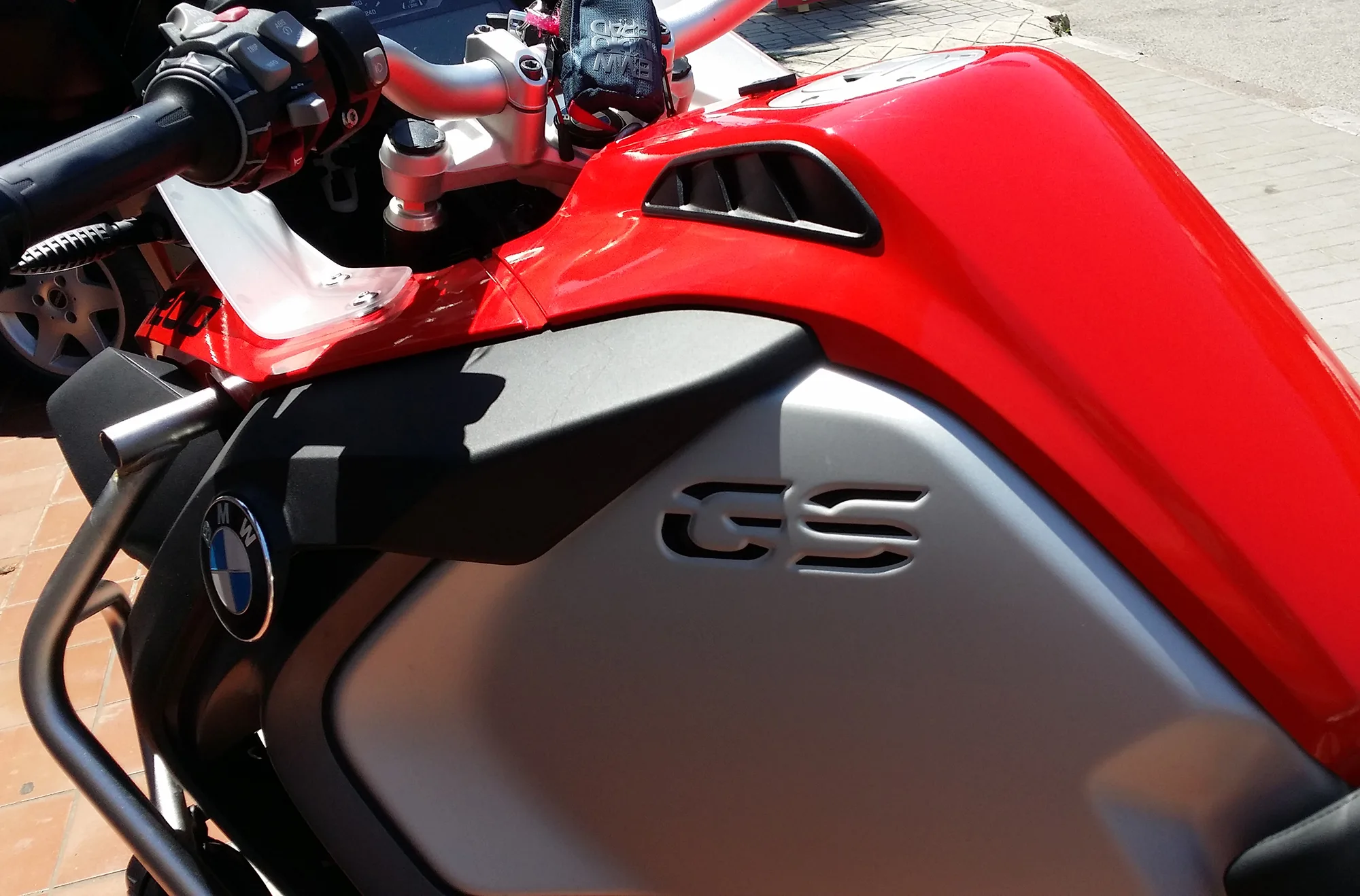 BMW GS R1200 - Wrapping Moto "Rosso Lucido"