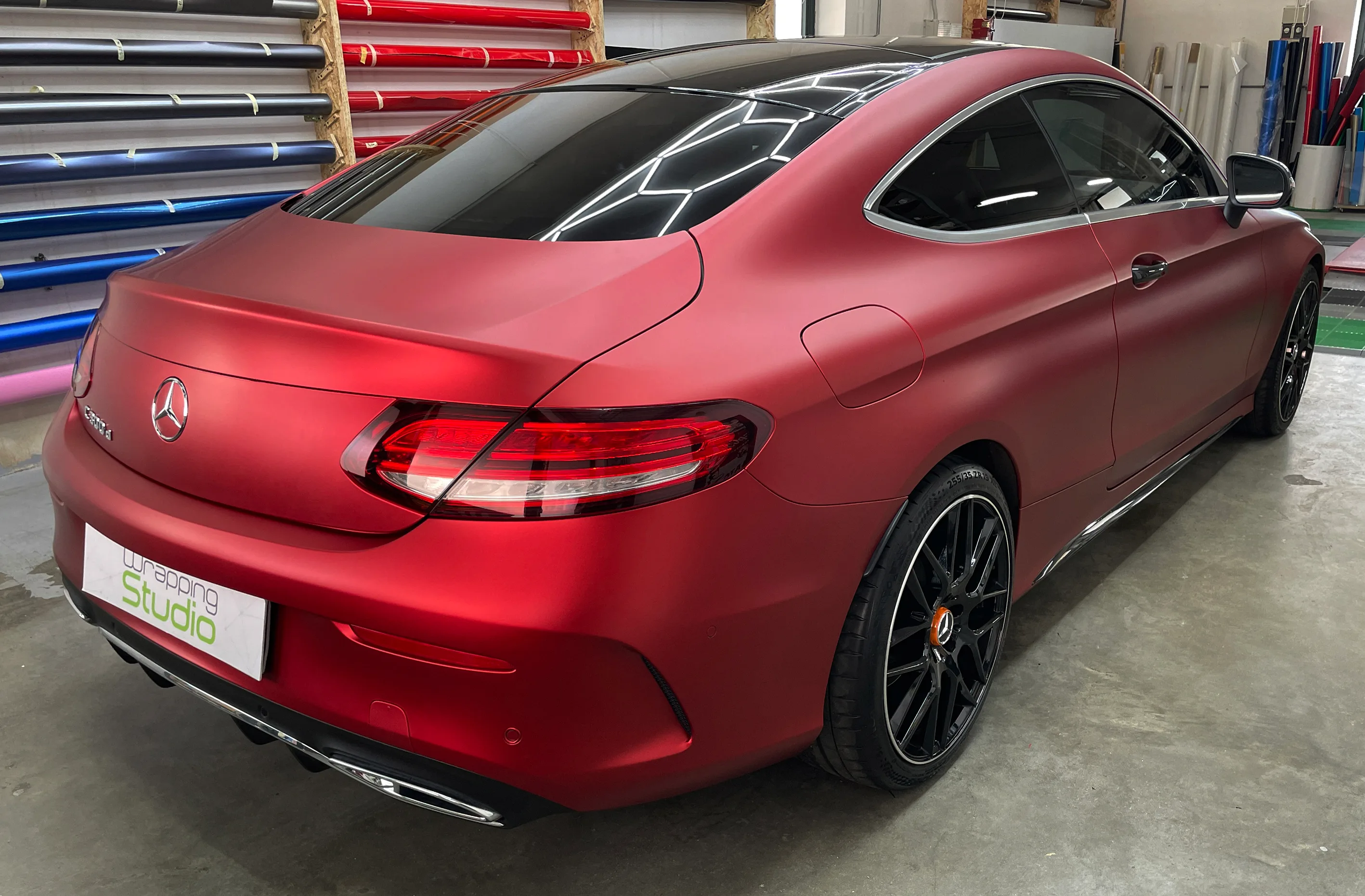 Mercedes Classe C | Wrapping Satin Candy Fire Red