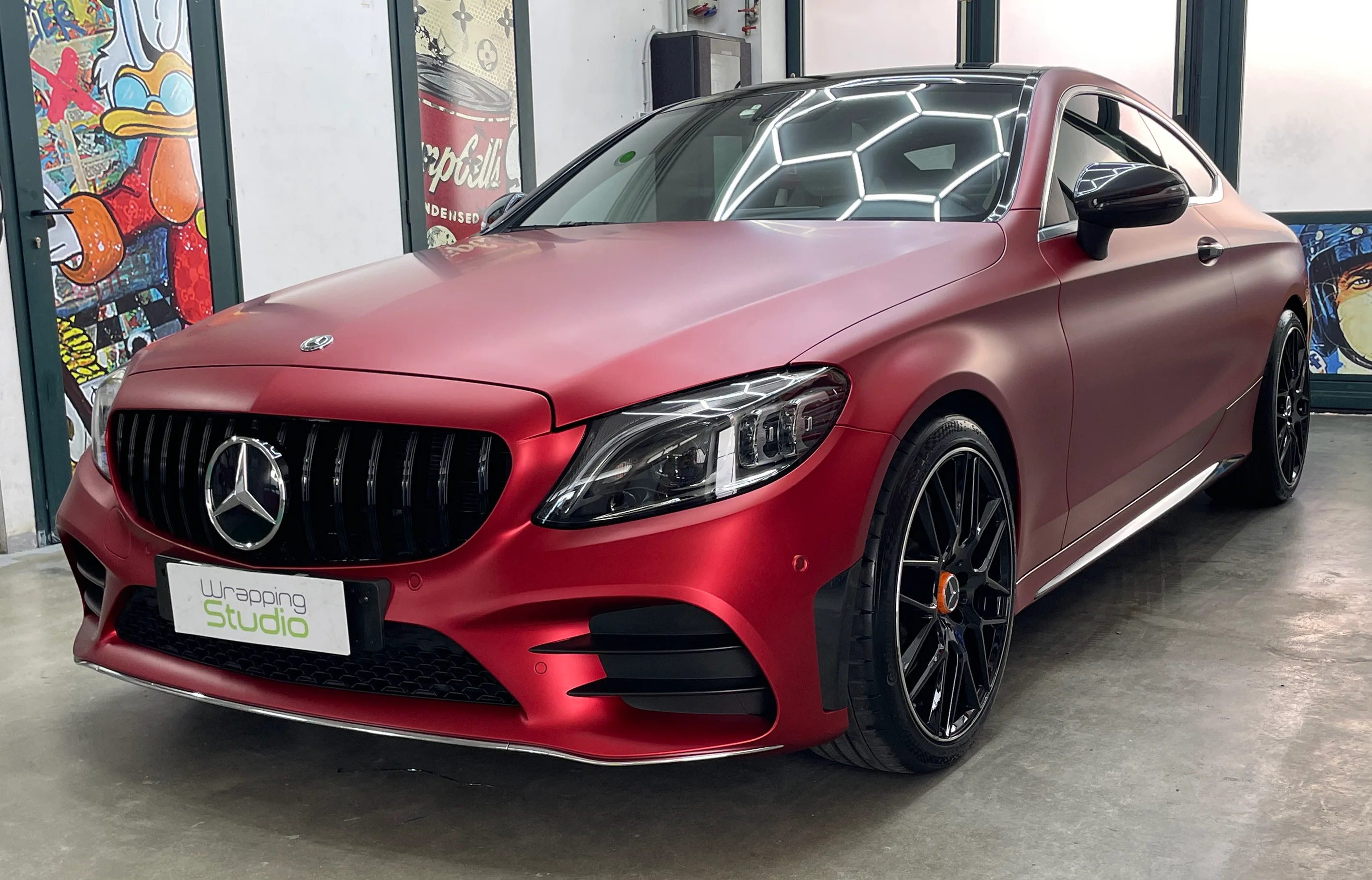 Mercedes Classe C | Wrapping Satin Candy Fire Red