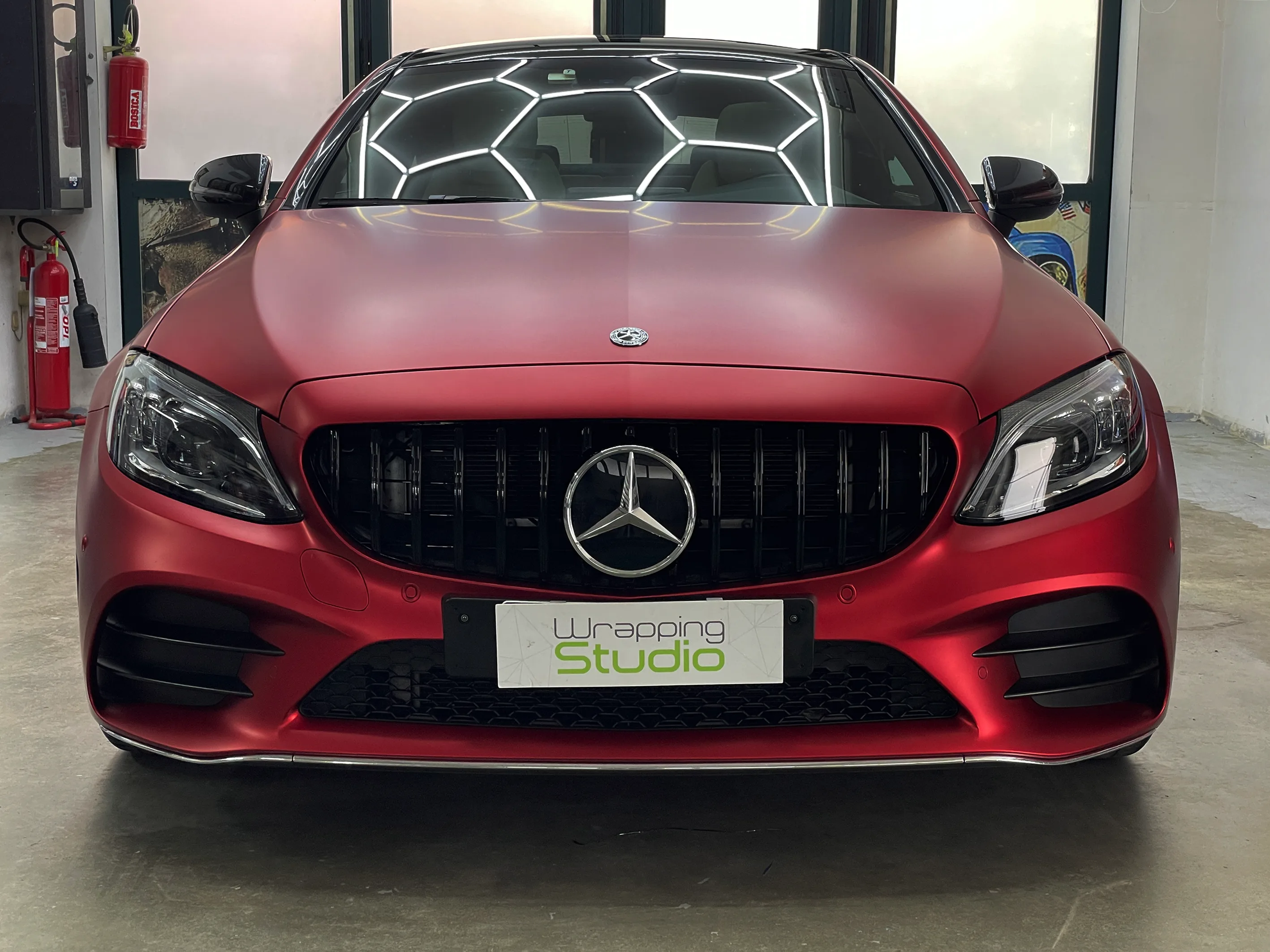 Mercedes Classe C | Wrapping Satin Candy Fire Red