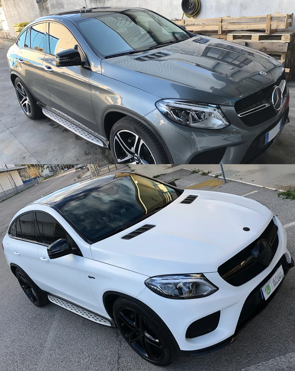 Mercedes GLE 43 AMG - Wrapping 3M Satin Frozen Vanilla