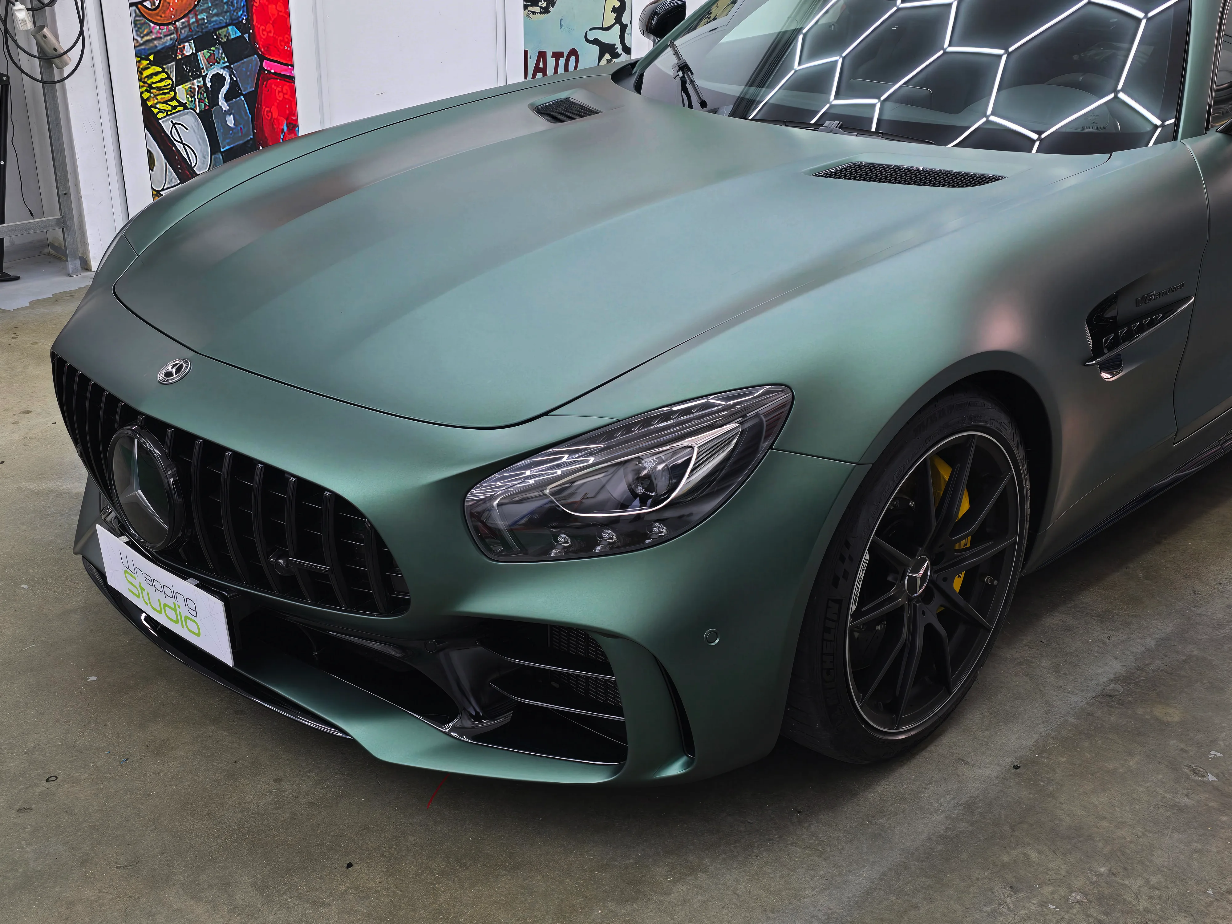 Mercedes GTR | Wrapping Matte Pine Green Metallic