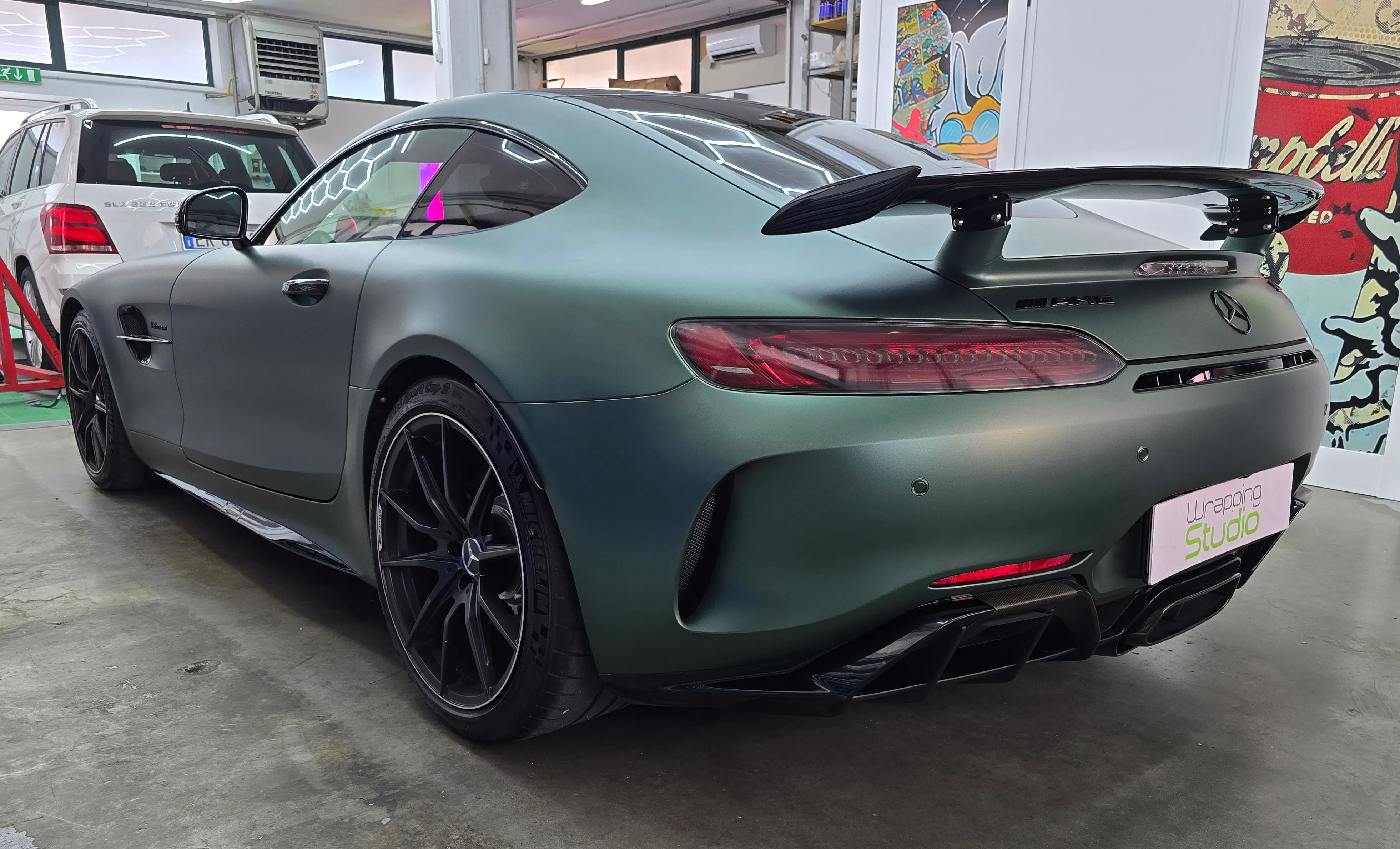 Mercedes GTR | Wrapping Matte Pine Green Metallic
