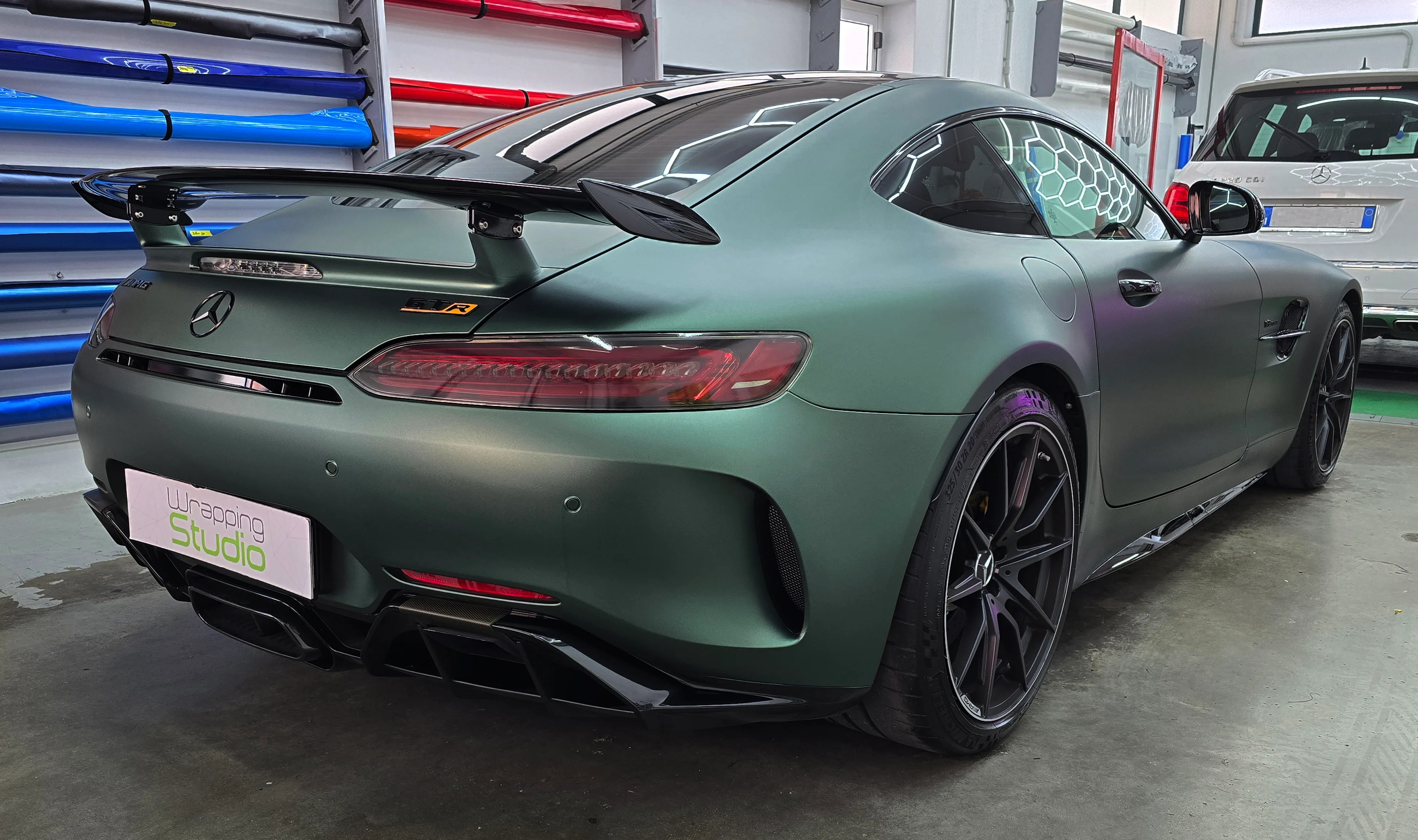 Mercedes GTR | Wrapping Matte Pine Green Metallic