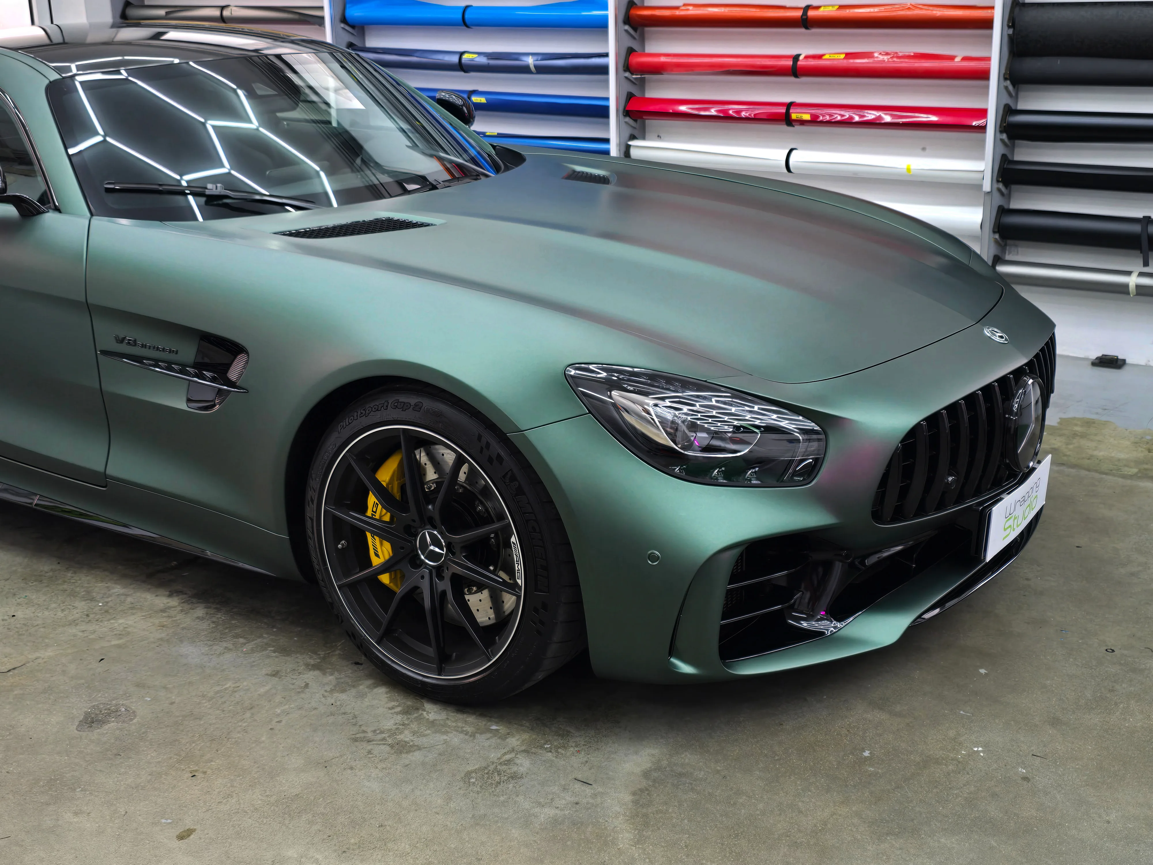 Mercedes GTR | Wrapping Matte Pine Green Metallic