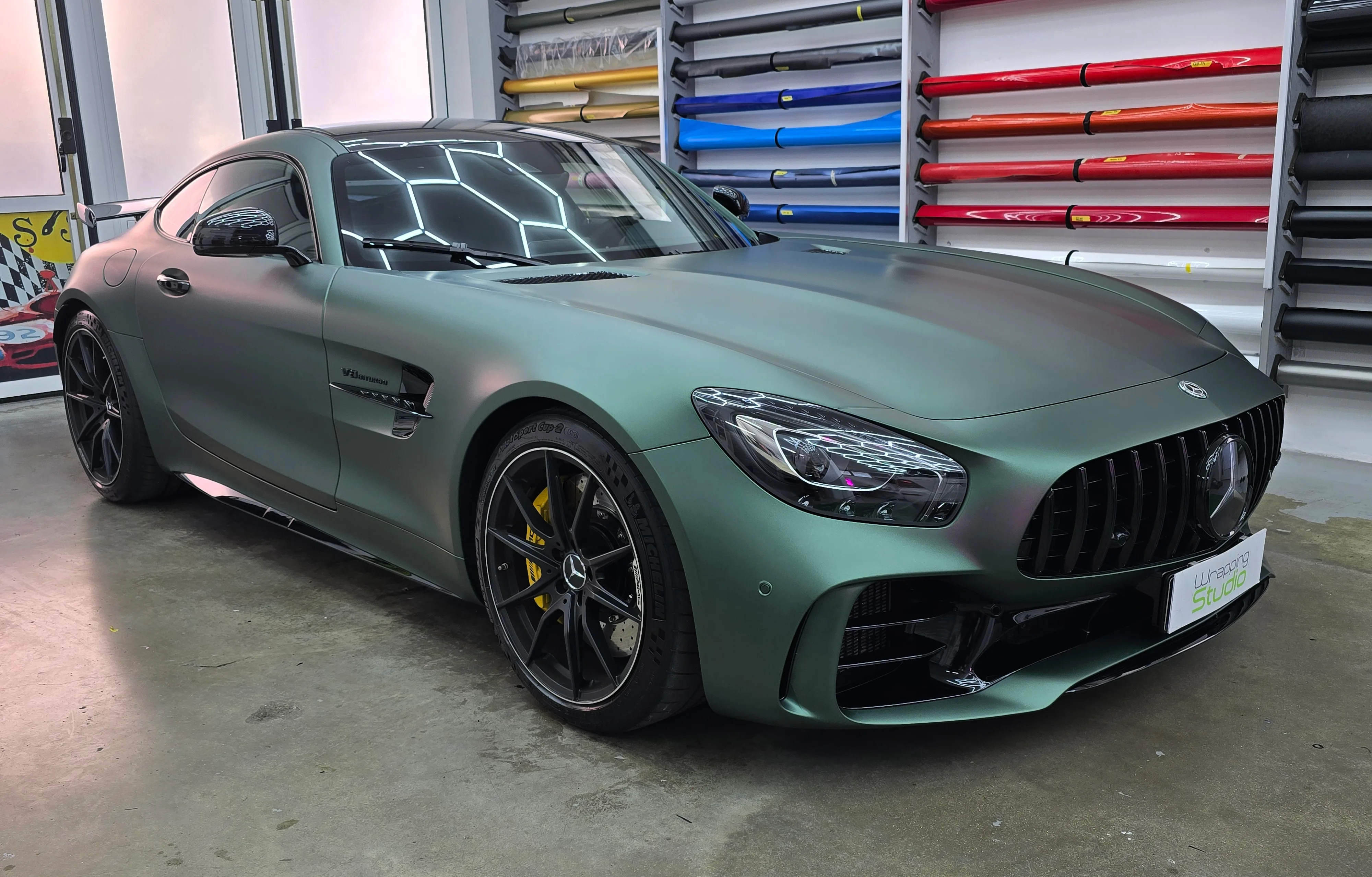 Mercedes GTR | Wrapping Matte Pine Green Metallic