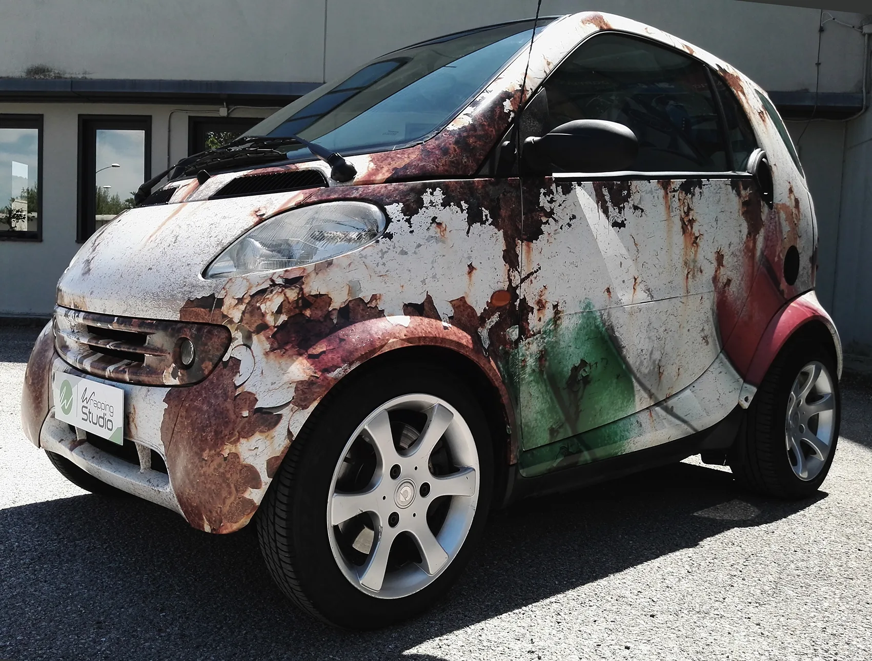 Mercedes Smart - Car Wrapping Effetto Italy Rust