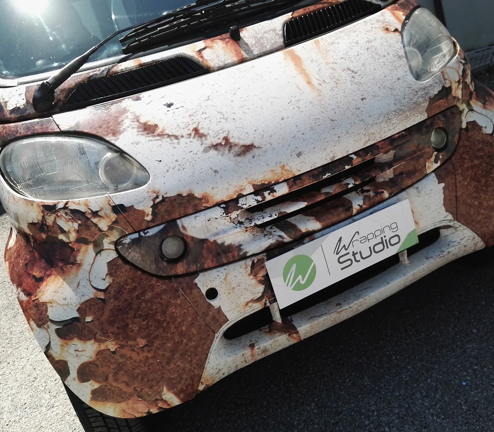 Mercedes Smart - Car Wrapping Effetto Italy Rust