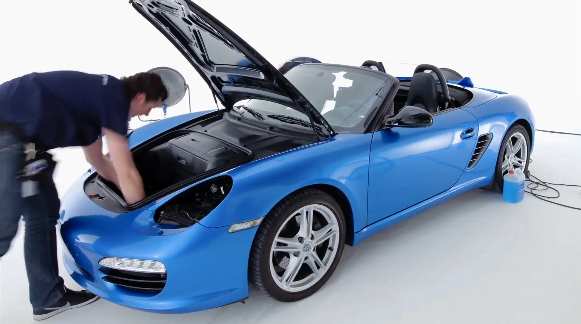 Porsche- Wrapping Auto "Gloss Bright Blue Metallic"